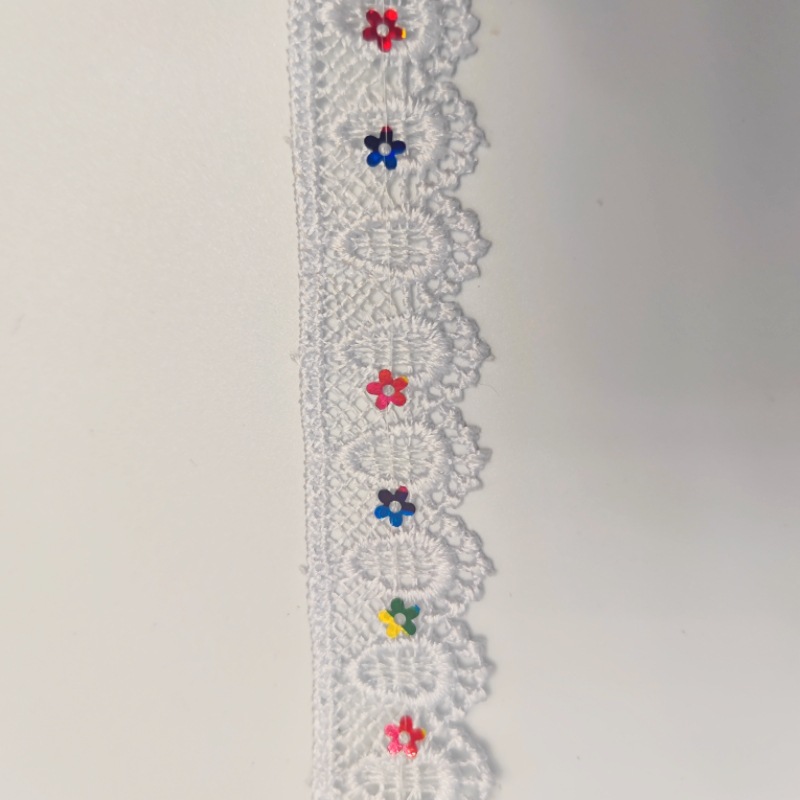 2 cm * blanco * pestañas de lentejuelas