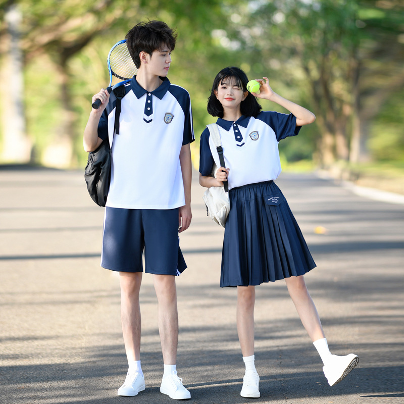 Couple Dress Summer British Academy Style Games Chorus Dress Graduation Photo Junior Senior high school Student Class Dress suit