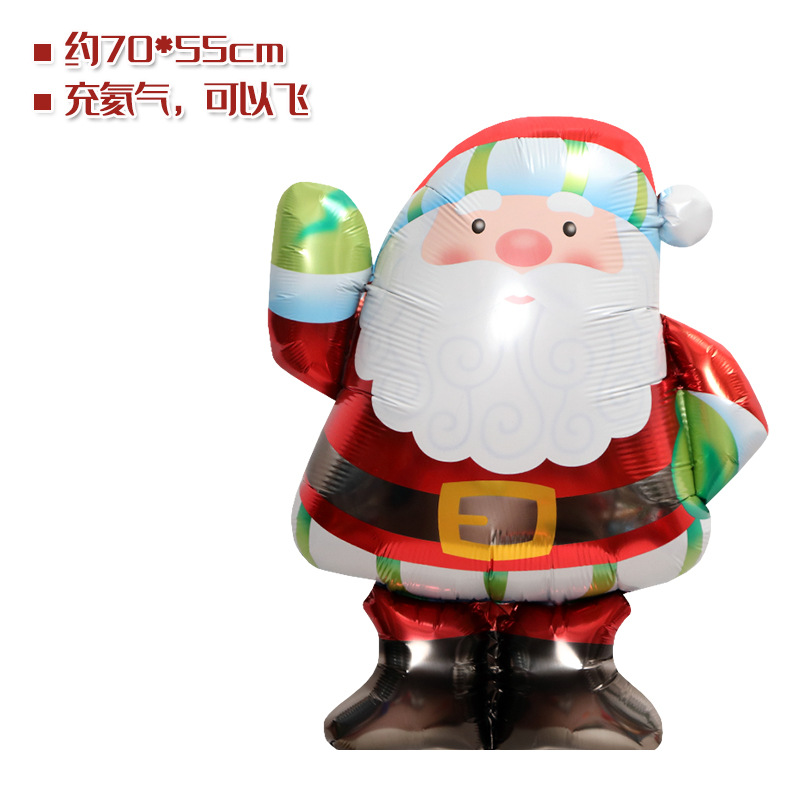 Tienda ventana Decoración Accesorios juguete globo Navidad caramelo muleta ancianos muñeco de nieve árbol de Navidad globo foto