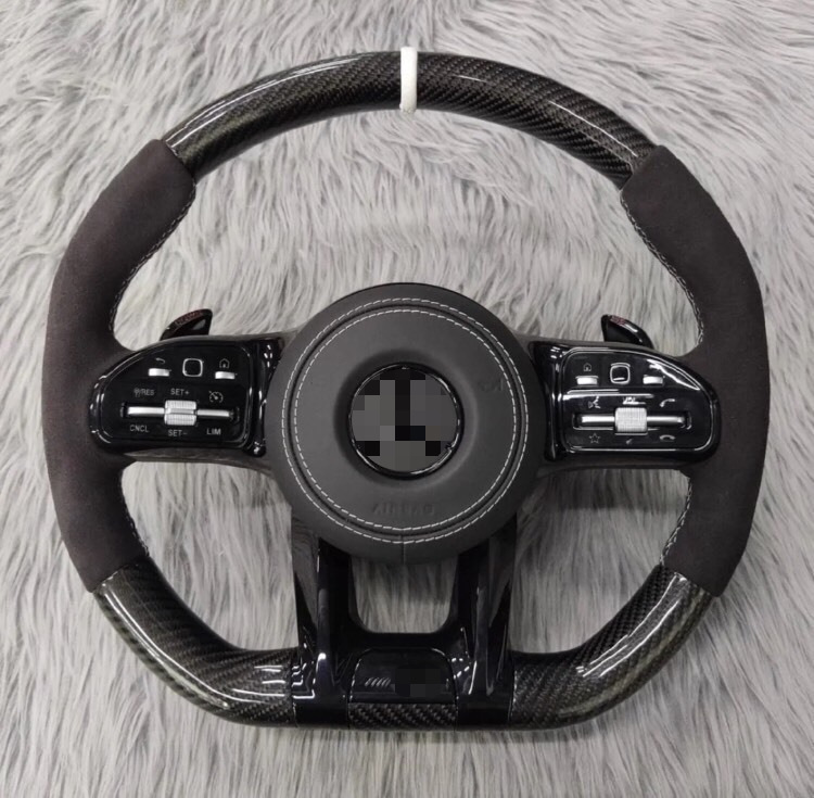 Suitable for Mercedes-Benz old models modified with new AMG carbon fiber steering wheel AECSG-class GLC260GLECLSGTS