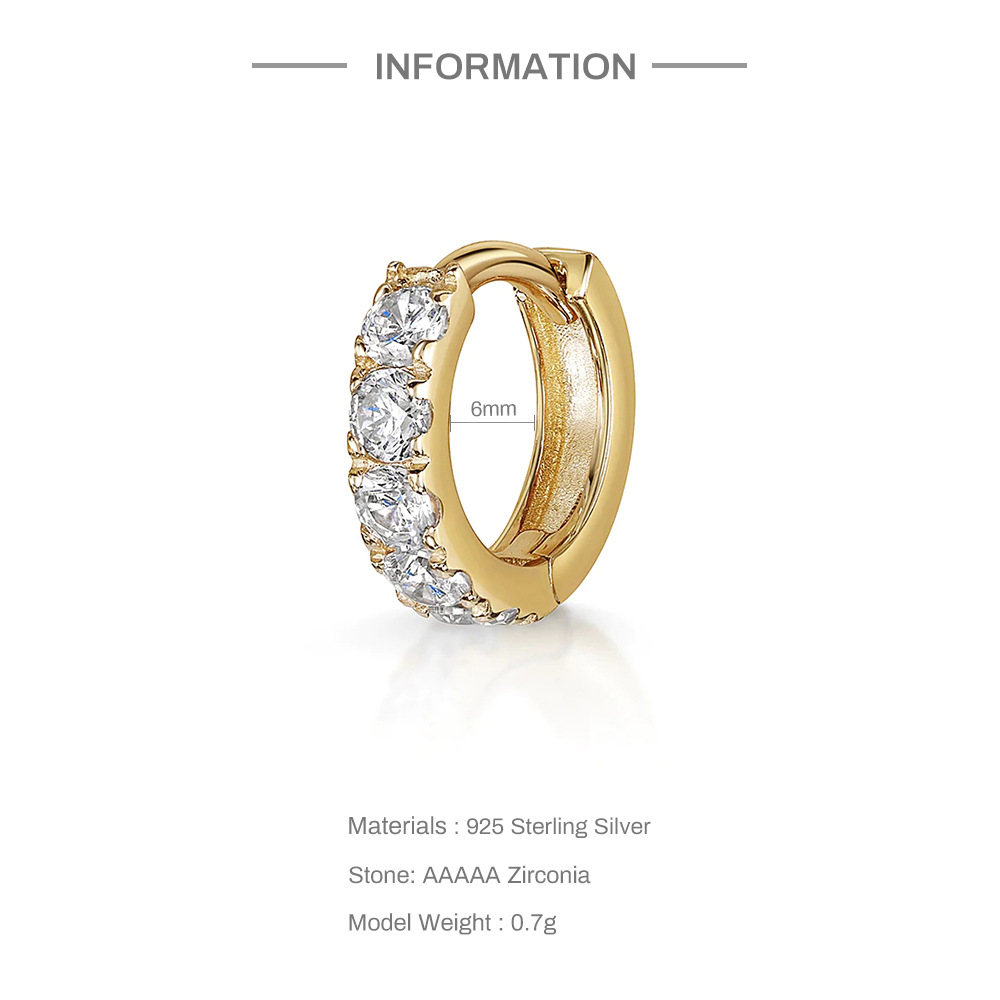 3g Weight Zircon Inlay Material Earrings Classification 1 Piece Quantity Daily Occasion 925 Sterling Silver Material Round, Square Pattern Women'S Gender Inlay Design Retro Style 1 Piece 925 Sterling Silver Zircon Round Square Earrings 10