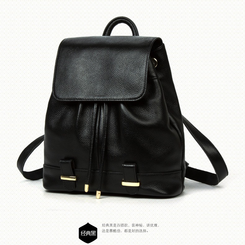 Genuine Leather Backpack Women's Travel Bag 2024 New Fashionable Women's Backpack European and American Fashion Top Layer Cowhide Women's Bag Supply