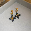 Metal silver needle, design retro earrings, silver 925 sample