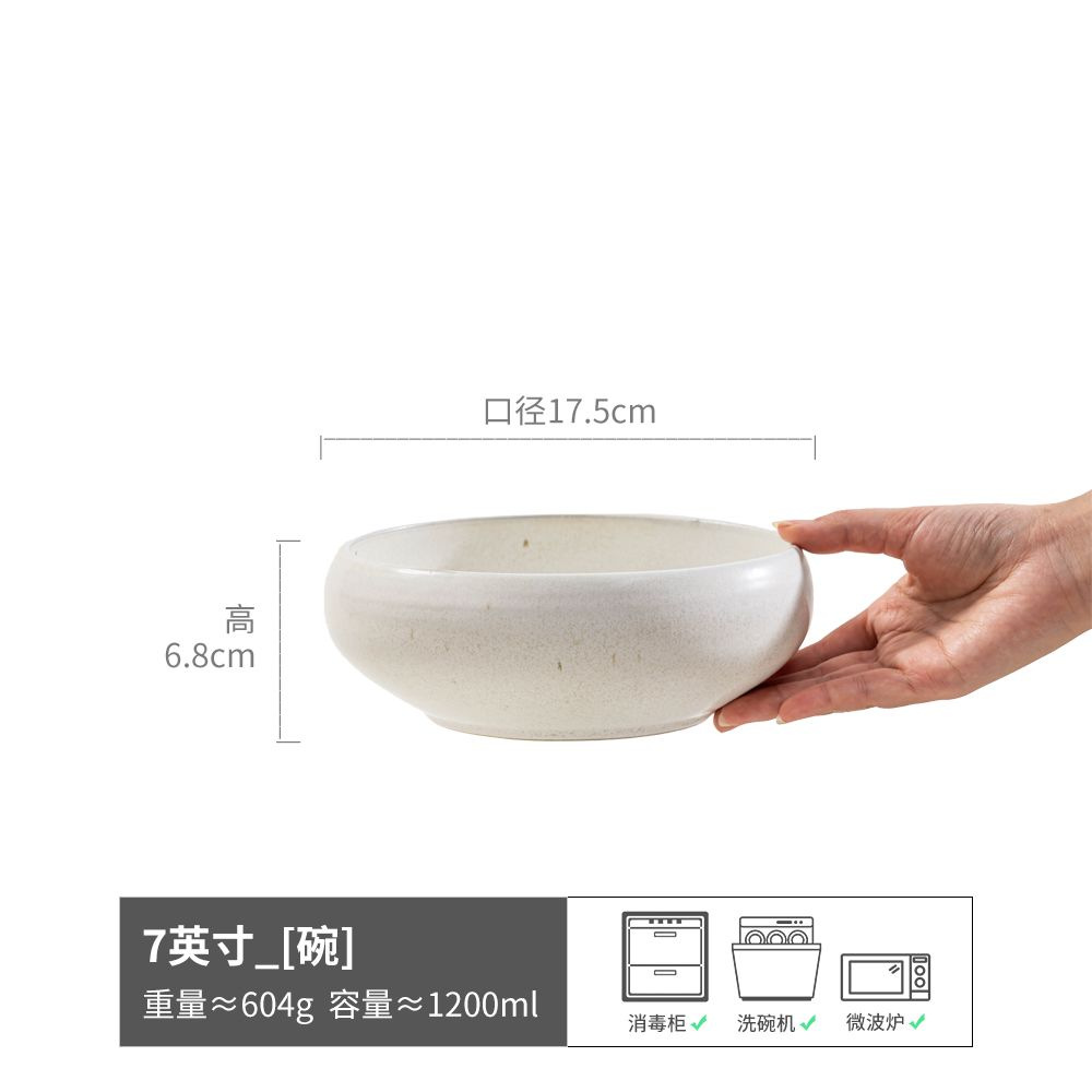 Gran colección de cuencos hermosos, cuencos de sopa de cerámica de color sólido retro, cuencos de fideos, ensaladeras de frutas redondas, vajillas para el hogar al por mayor