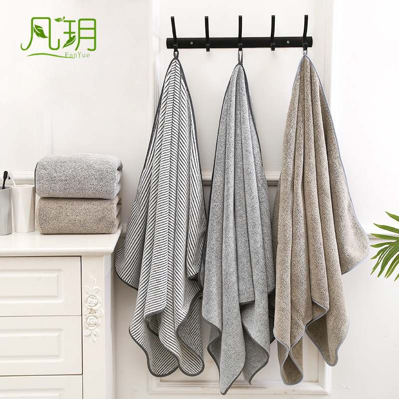 Bath Towel Coral Velvet Bamboo Charcoal Baby's Breath Large Towel Thickeneded Soft Absorbent Can Be Wholesale Quick-Drying Logo Drop Shipping Bath Towel Coral Velvet Bamboo Charcoal Baby's Breath Large Towel Thickeneded Soft Absorbent Can Be Wholesale Quick-Drying Logo Drop Shipping