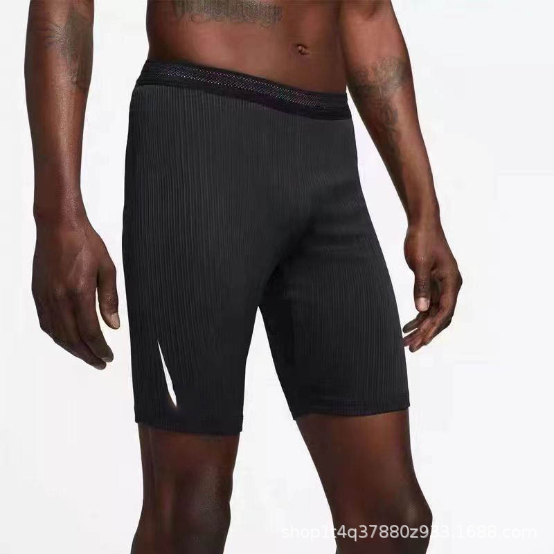Compression Pants for Sports Running, Men's Fitness Short Elastic Quick-Dry High-Elastic Lined Training Shorts Direct Sale