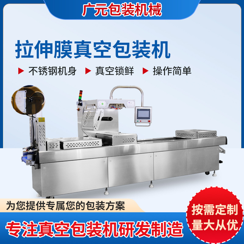奶酪拉伸膜真空包装机 芝士块热成型真空包装机 全自动拉伸膜