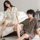 Couple Pajamas with Chest Pad Women's Pure Cotton Gauze Cotton Pajamas Men's Summer Short-sleeved Cardigan Outwear All Cotton Summer