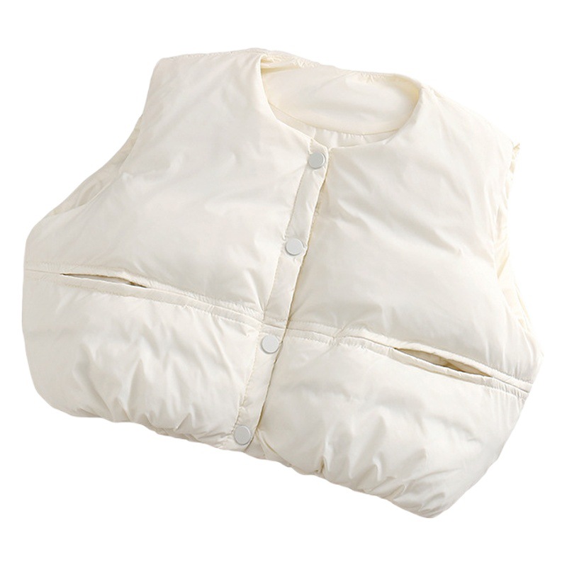 Children's Down Vest Thickened Bread Suit Autumn and Winter Baby's Waistcoat Vest Turtle Shell