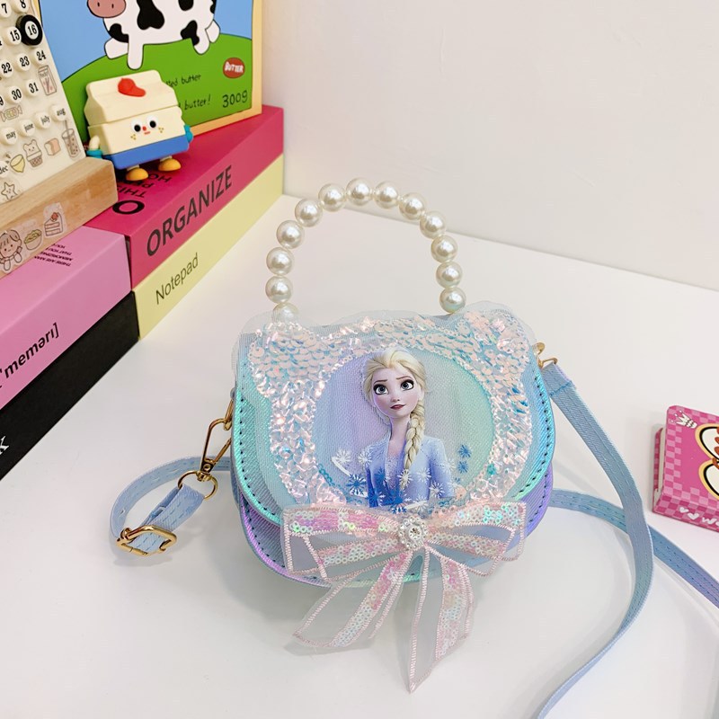 Arco de sequillas princesa bolso de viento amor Koolomi niñas bolso de tramo inclinado super hermoso bolso de mano bebé