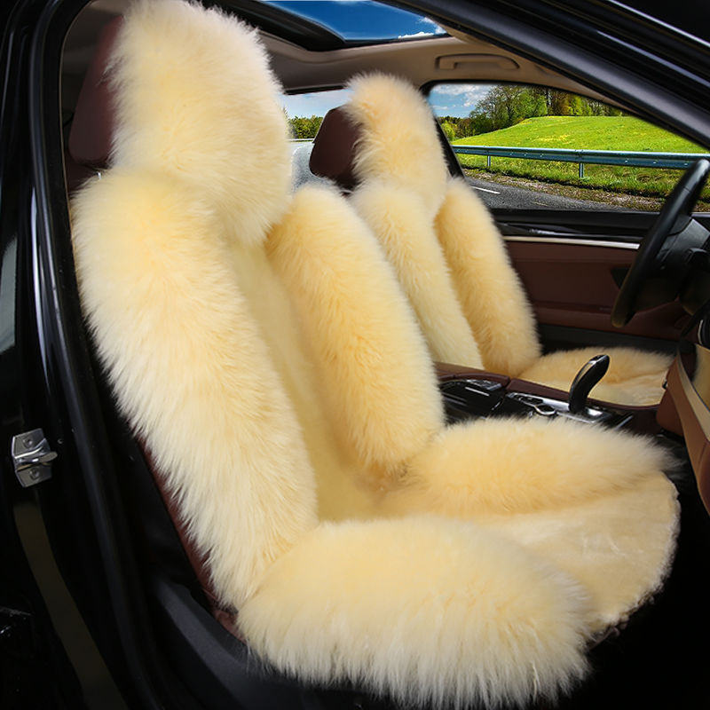 冬季汽车坐垫毛绒座垫皮毛一体单座垫通用加厚保暖网红坐垫套新款