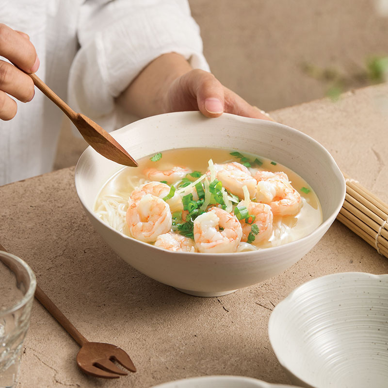 Sopa casera creativa tazón de fideos de desayuno yogur tazón de avena hotel restaurante de cerámica nórdica tazón de arroz estilo japonés