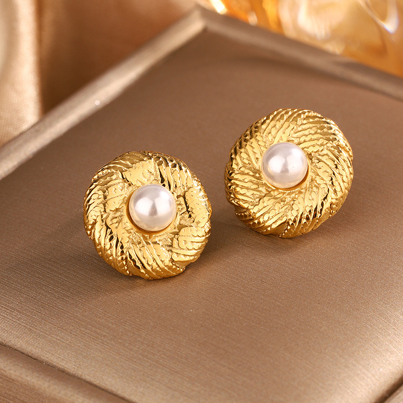 9g Weight 304 Stainless Steel Ear Needle Material 18K Gold Plated Plating Material Earrings, Ear Studs Classification 1 Pair Quantity Party, Tea Party Occasion 304 Stainless Steel, turquoise Material Geometric Pattern All Seasons Season Women's Gender Retro, Classic Style Style 1 Pair Retro Classic Style Geometric 304 Stainless Steel Turquoise 18K Gold Plated Earrings Ear Studs 14