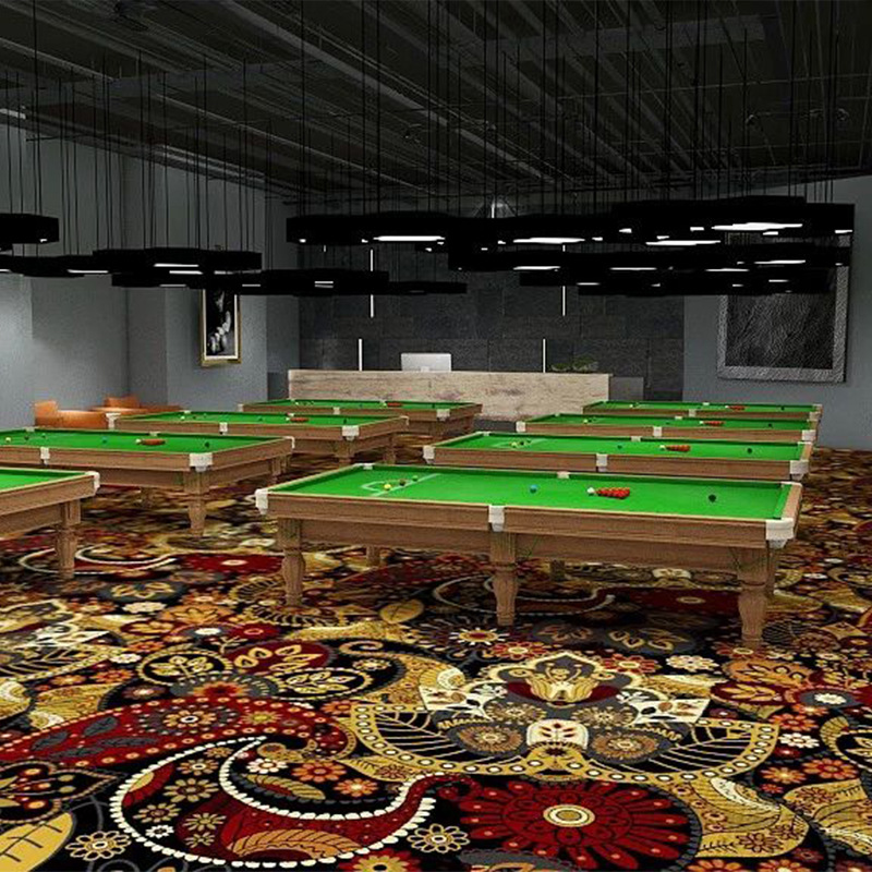 Hotel piso sala de reuniones alfombra Akmin resistente al fuego impresión sucia alfombra comercial salón de baile personalizado