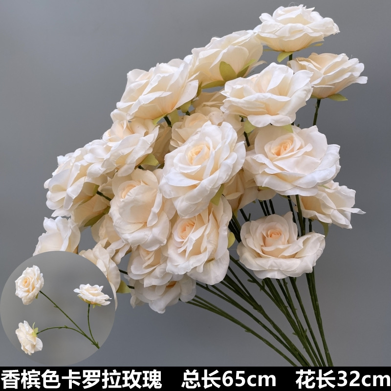 シャンパン色の結婚式の花の花の花の材料の結婚祝いの装飾の花の講堂の装飾の花のプラスチックの花の道は花の造花を導いています。|undefined