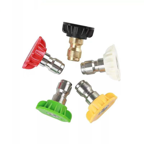 Wholesale multi-specification stainless steel G1/4 quick-plug nozzle high-pressure cleaning machine five-color nozzle car wash water gun nozzle