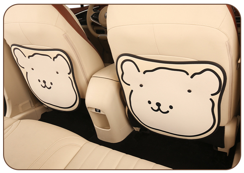 Car Seat Back Anti-Kick Pad Rear Universal Cartoon Kidsren's Stain-Resistant Car Rear Seat Protective Pad Protective Pad
