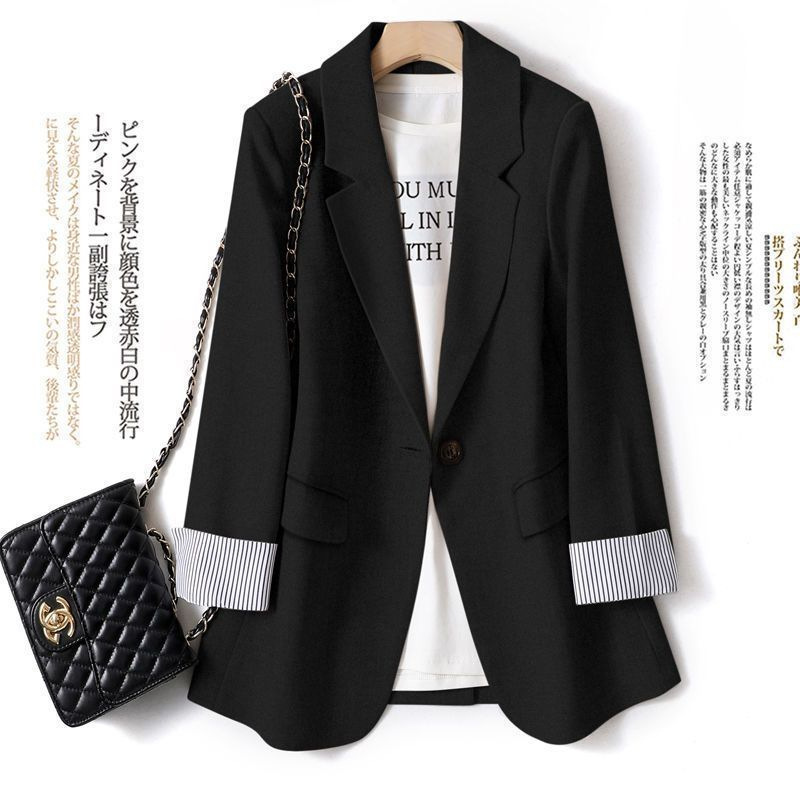 [300 Jin Large Size Women's Wear-Size Foot] Small Suit Jacket Women's New Korean Slim Fit in Spring and Autumn 2023
