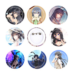 青春豬頭少年不會夢見兔女郎學姐櫻島麻衣胸章58MM馬口鐵徽章胸針