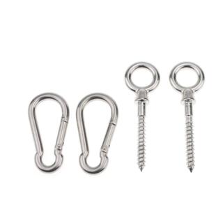 E-Commerce Stainless Steel Eyelet Wood Screws, Spring Hooks, Wood Threaded Wooden Stakes, Sunshade Net Accessories Wholesale