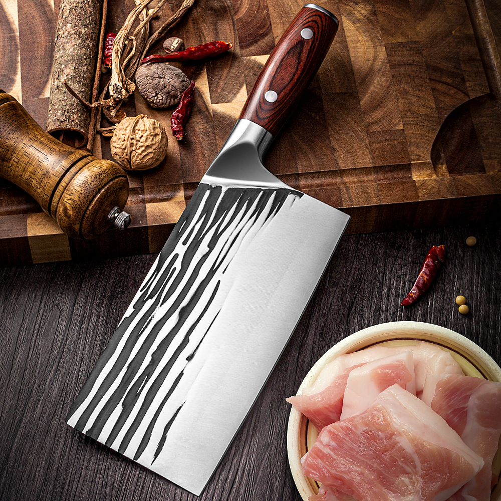Longquan Hammer kitchen knife Steel head household Stainless steel section Kitchen knife cook Dedicated Chopping knife Kitchen Knife