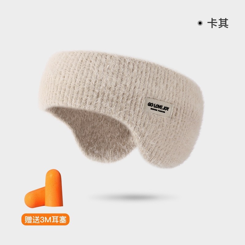 Invierno nuevas orejeras cálidas orejeras de punto de lana a prueba de viento a prueba de frío anticongelante orejeras forradas de lana DEZ43