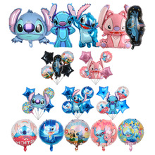 跨境卡通动画史迪仔Stitch 星际宝贝铝膜气球批发 儿童生日派对礼