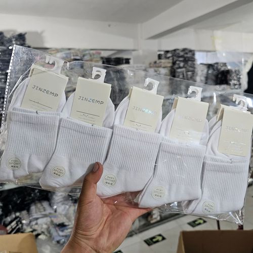 White sport cotton socks for men and women, mid-calf style, autumn and winter version, pure white socks, student socks, new black sport socks