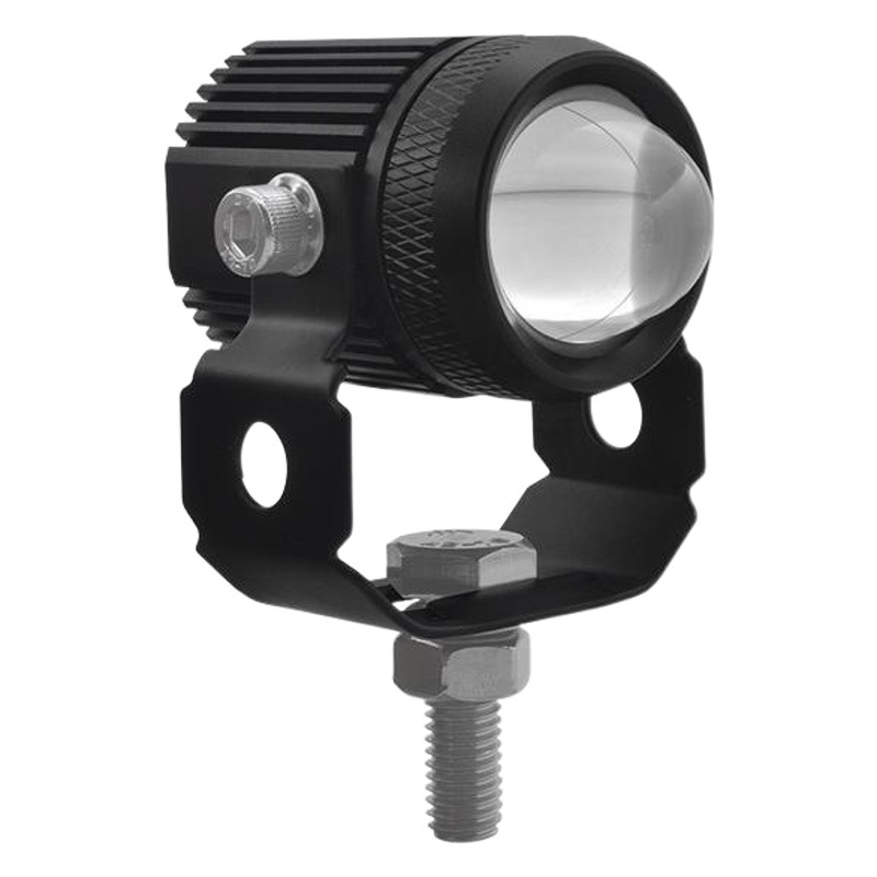 Motocicleta pequeña pistola de acero lente de luz doble LED tangente proyector faro externo luz del coche Super brillante pavimentación fuerte luz