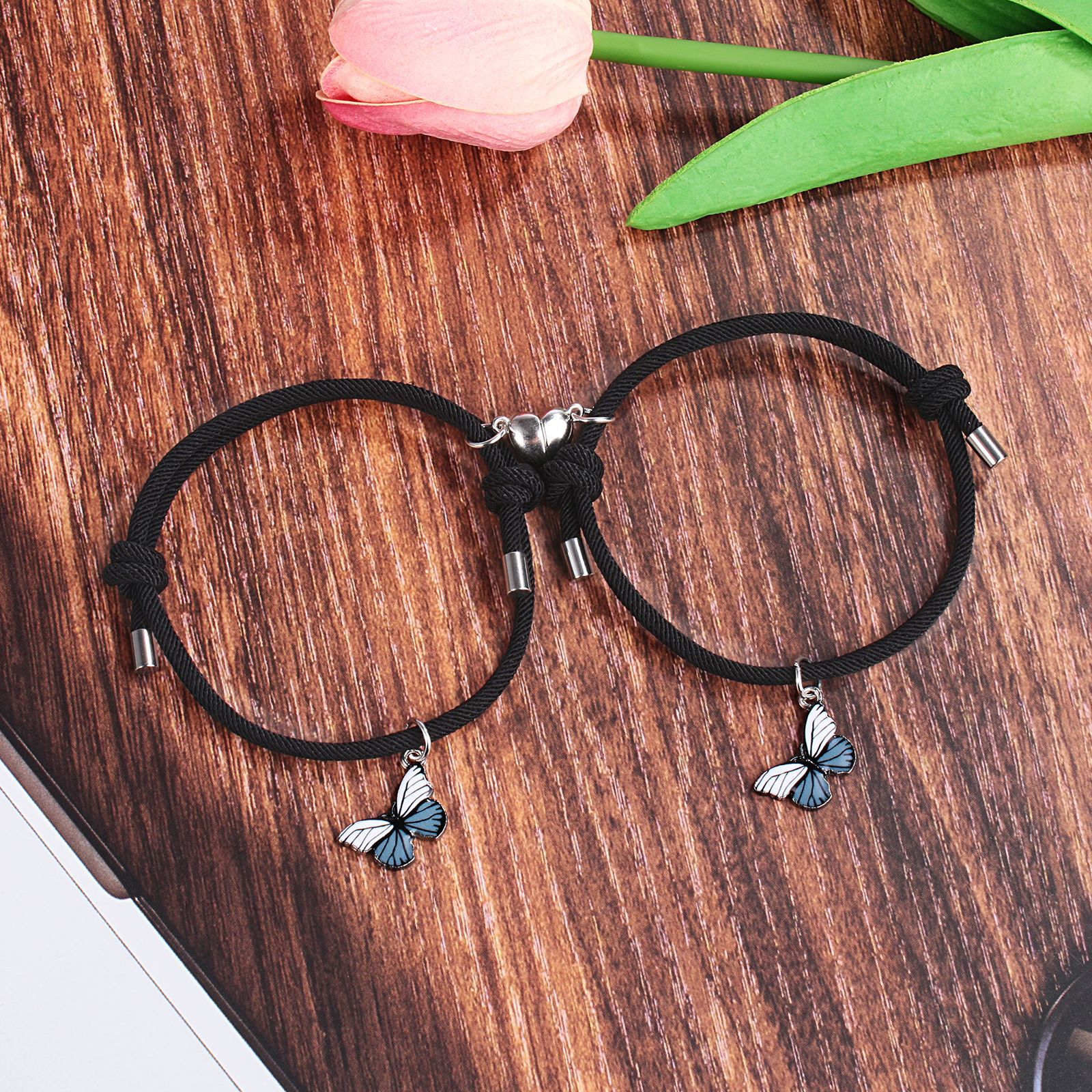 9g Weight Zinc Alloy Pendant Material Bracelets Classification 1 Pair Quantity Anniversary Occasion Alloy Material Insect Pattern Couple Gender Inlay Design Cartoon Style Style Cartoon Style Insect Alloy Inlay Couple Bracelets 9
