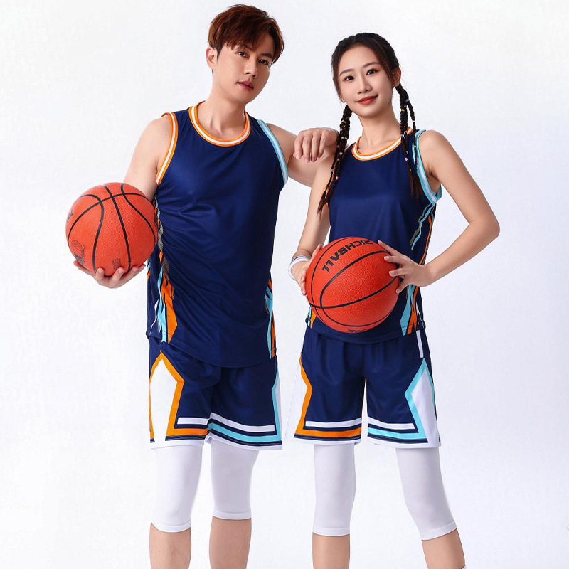 High-Quality Spot American Basketball Uniforms, Sports Suits, Male and Female Student Competition Training Uniforms, Basketball Jerseys, Group Purchase