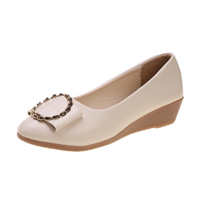 Women's Elegant Pointed Toe Wedge Loafers With Soft Slip-on Sole_voghion.com
