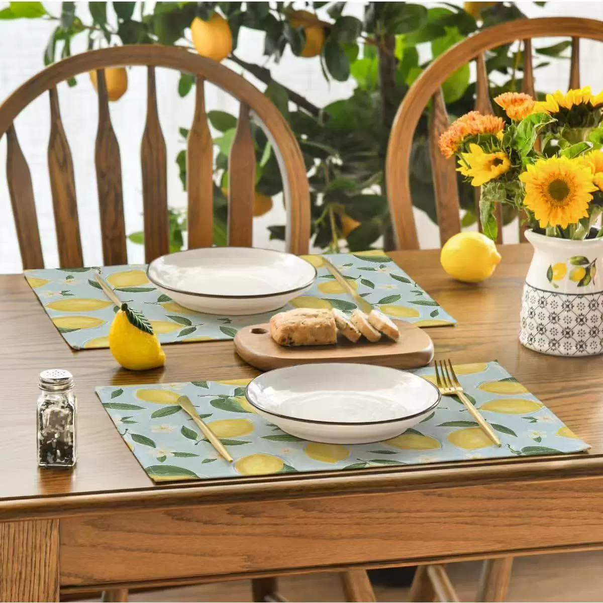 Cross-border temu Amazon Spring and Summer Placemats Fruit Lemon Placemats Seasonal Placemats for Party Kitchen