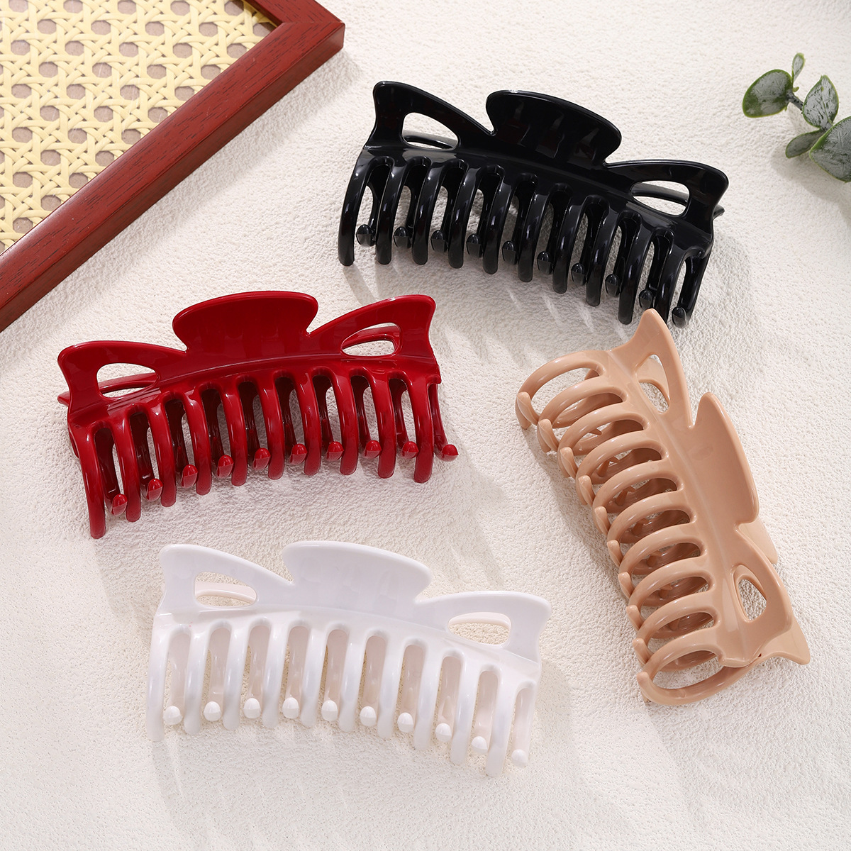 Moda coreana, clip de cabeza posterior, clip de tiburón de alta calidad, clip de cabello grande, clip de cabello de lujo ligero para mujeres, toque de cabello
