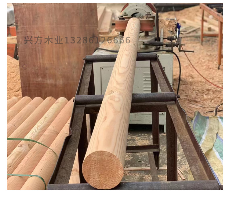 古建防腐木全实木圆柱圆木柱子松木杉木碳化立柱房梁檩条加工批发-阿里巴巴