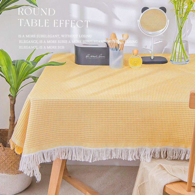 Foto mantel ins estilo ligero de lujo de alto grado de encaje blanco de algodón de lino escritorio mantel rectangular mesa de café Mesa Redonda estera