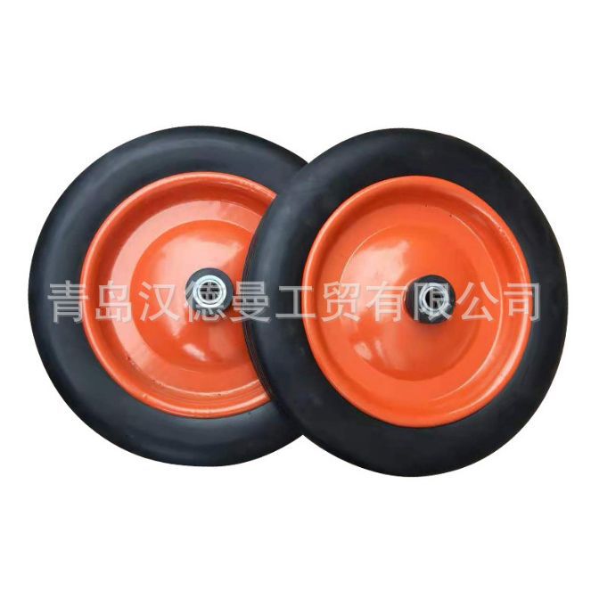 厂家直发 橡胶实心轮胎静音工业脚轮实心轮防扎13*3静音橡胶实心