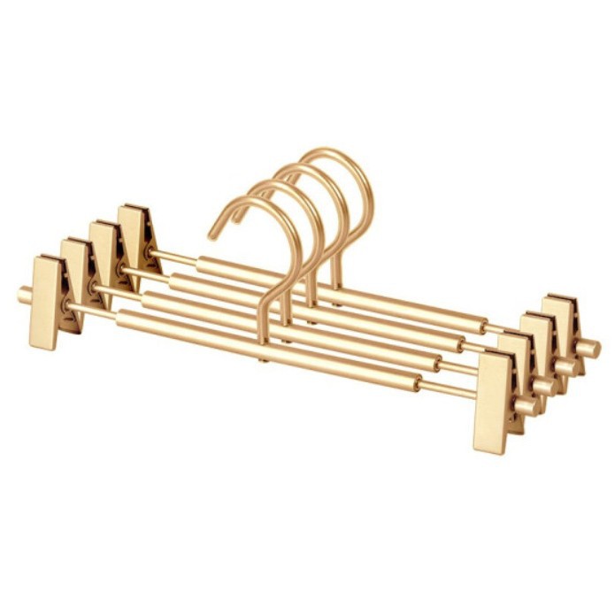 Percha de aluminio no impresa pantalones de secado de metal pantalones de rack clip percha de aleación de aluminio sin costura ropa gruesa antideslizante soporte ventas directas de fábrica