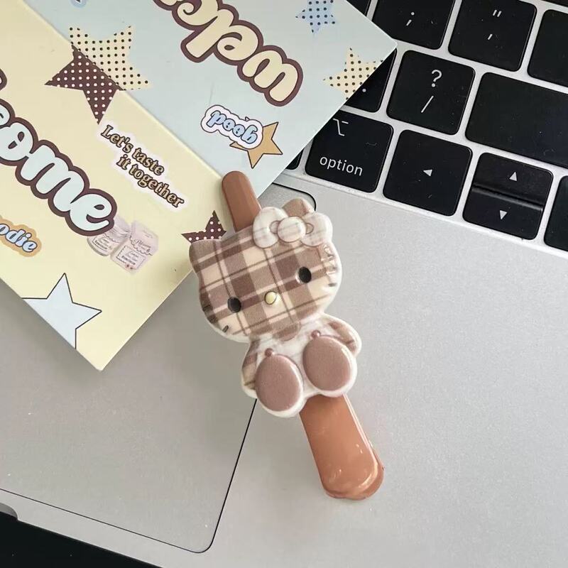 かわいいハローキティシームレスサイド前髪クリップスウィートガールハートロンググリッターTK猫カモノハシクリップ|undefined