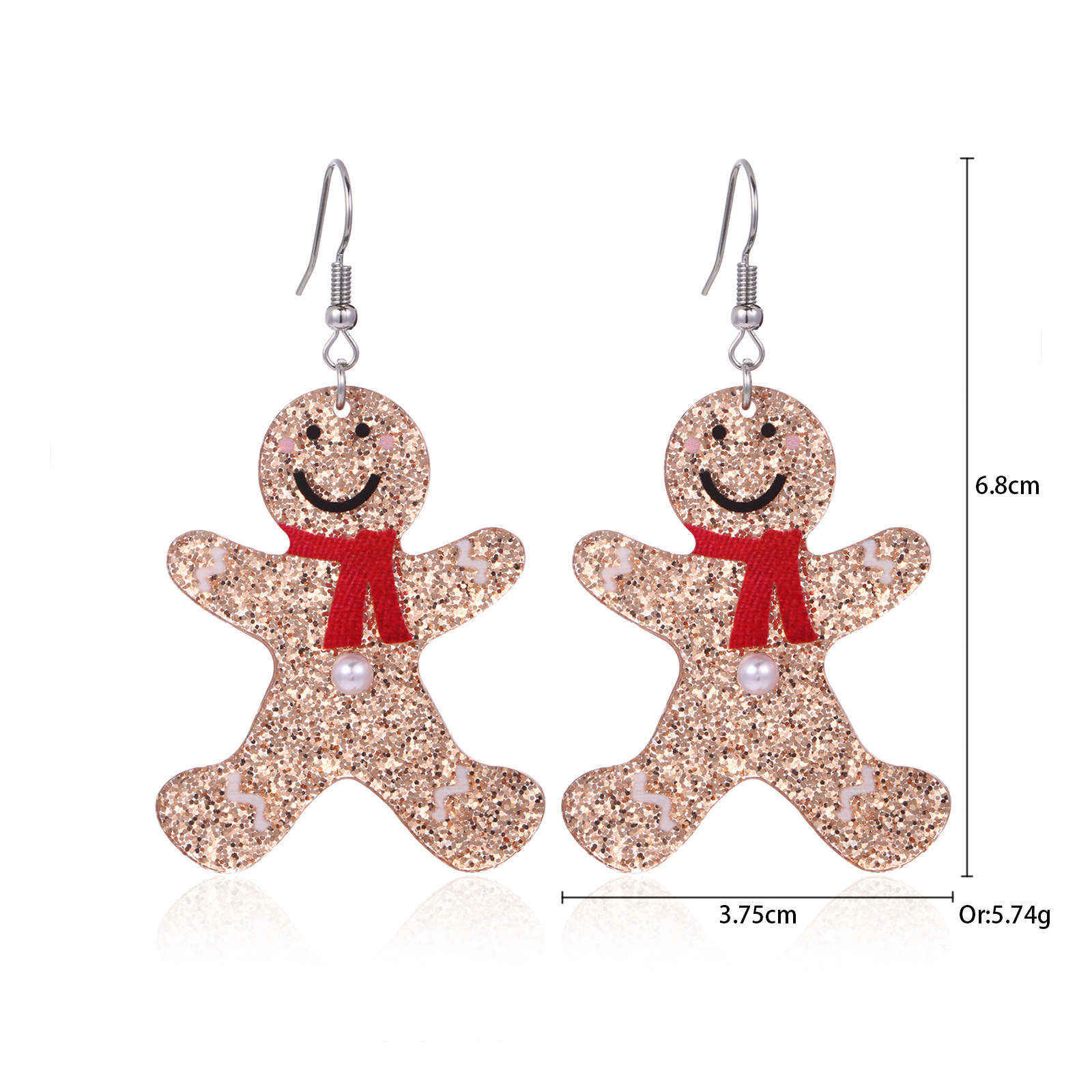 14. Pearl gingerbread man earrings