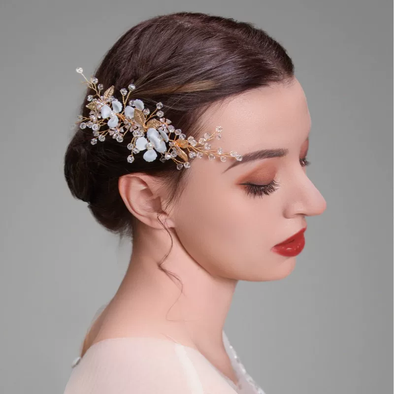 Тканый золотой водяной металл handmade, стиль Ханьфу древний, аксессуар для волос, зажим для невесты, оптовая продажа