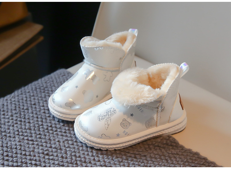 Simpatiche scarpe di cotone da ragazza 2023 nuovi stivali invernali di cotone morbidi e spessi isolanti, antiscivolo, stivali da neve per ragazzi,_voghion.com