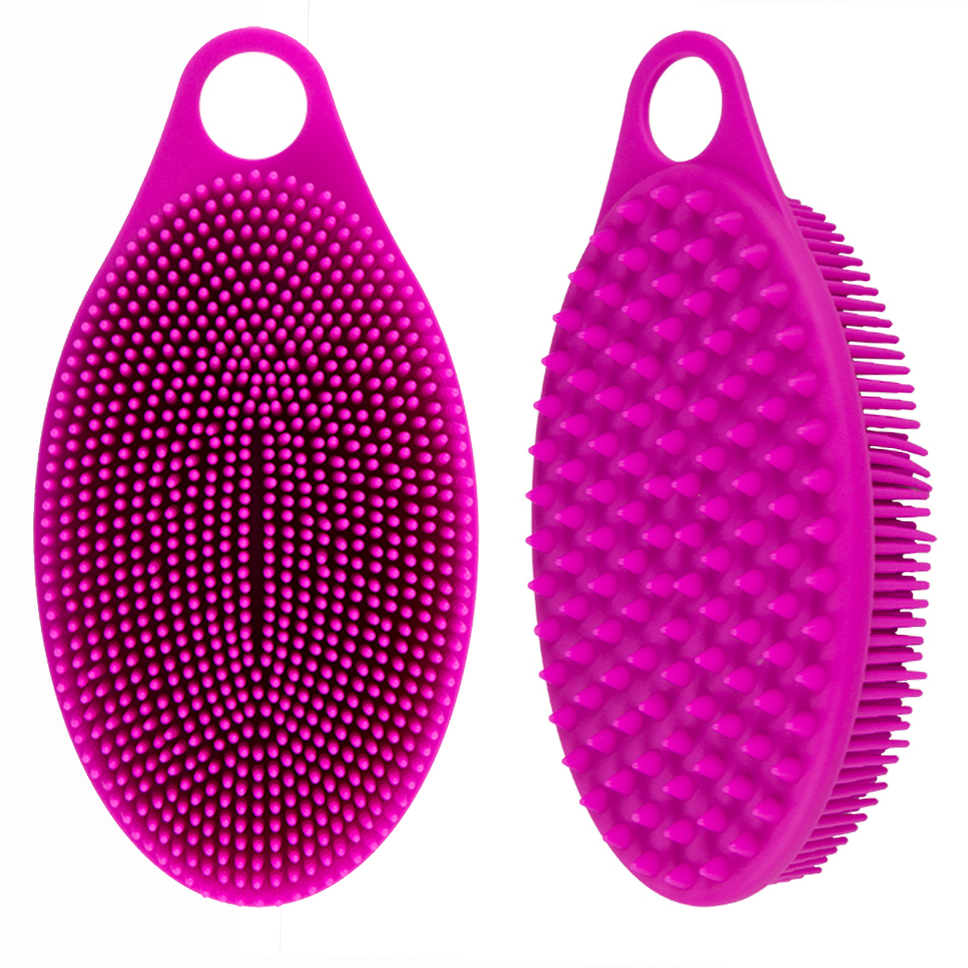 Cepillo de baño de silicona cepillo de baño de doble cara cepillo de baño de silicona artefacto casero cepillo de baño de mango largo frota espalda cepillo de baño de masaje poligonal