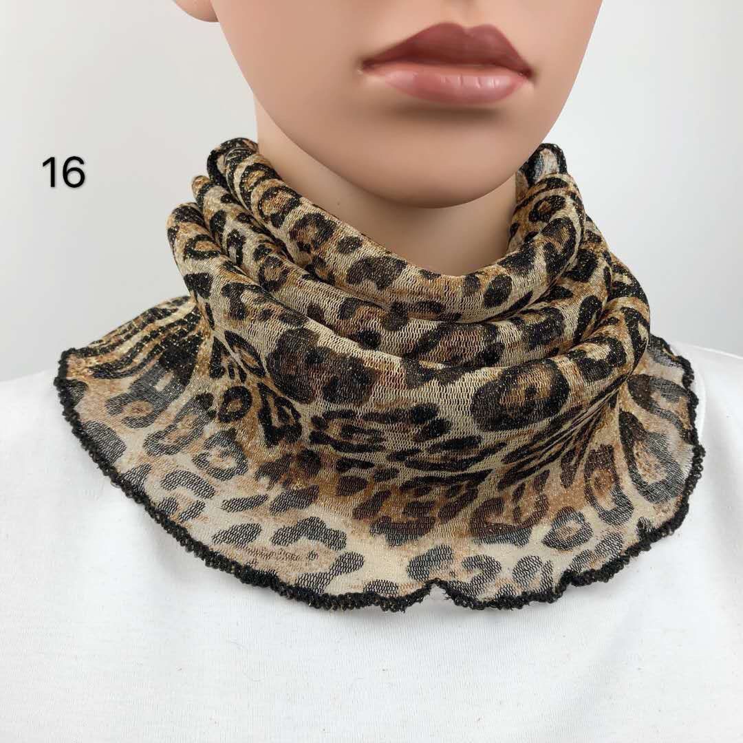 Cuello de orejas de alambre de oro para mujeres primavera y verano universal protector solar cuello de cuello multifuncional velo de cuello de cubierta de cabeza de seda pequeña bufalla