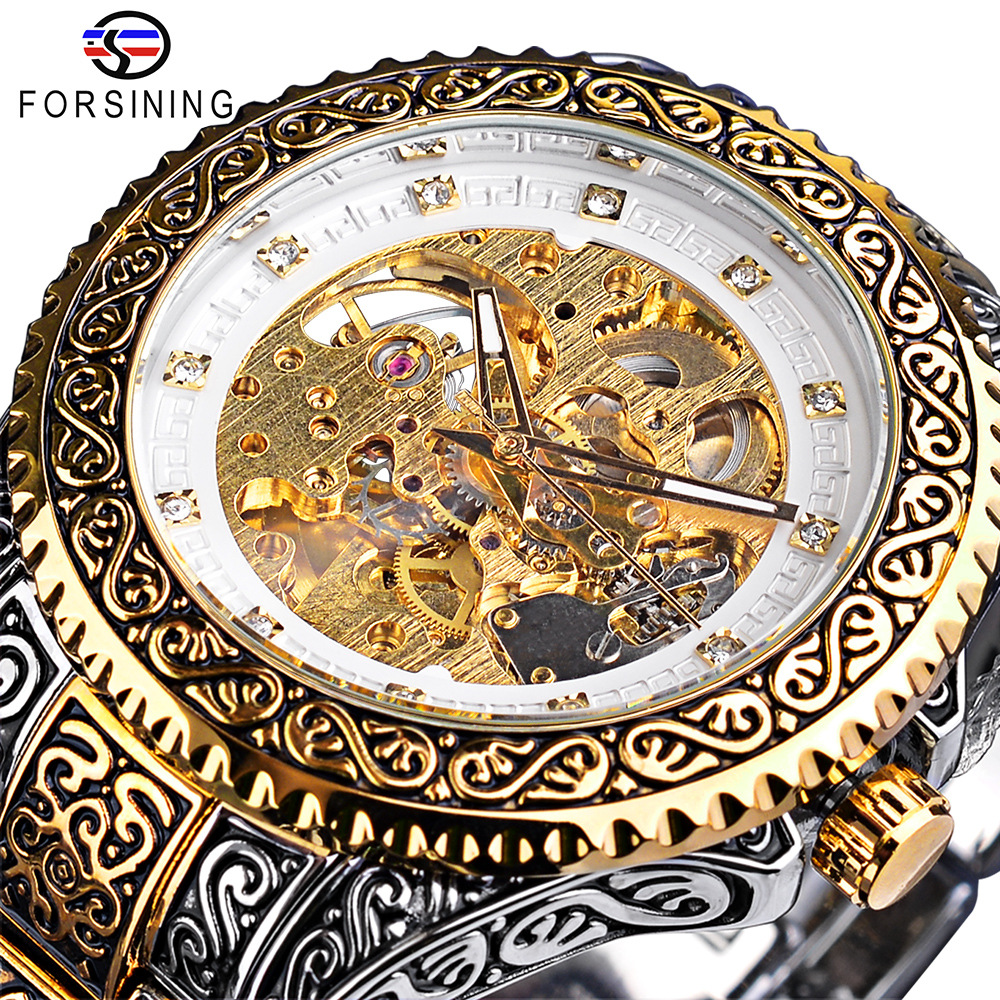 Forsining Automatic Mechanical Watch For Men Waterproof Skeleton_voghion.com