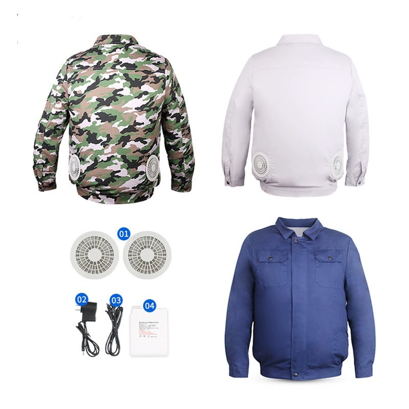 Amazon Летняя рабочая одежда с вентилятором строительной площадки электросварка охлаждающая одежда куртка для рыбалки на открытом воздухе охлаждающая одежда для кондиционирования воздуха