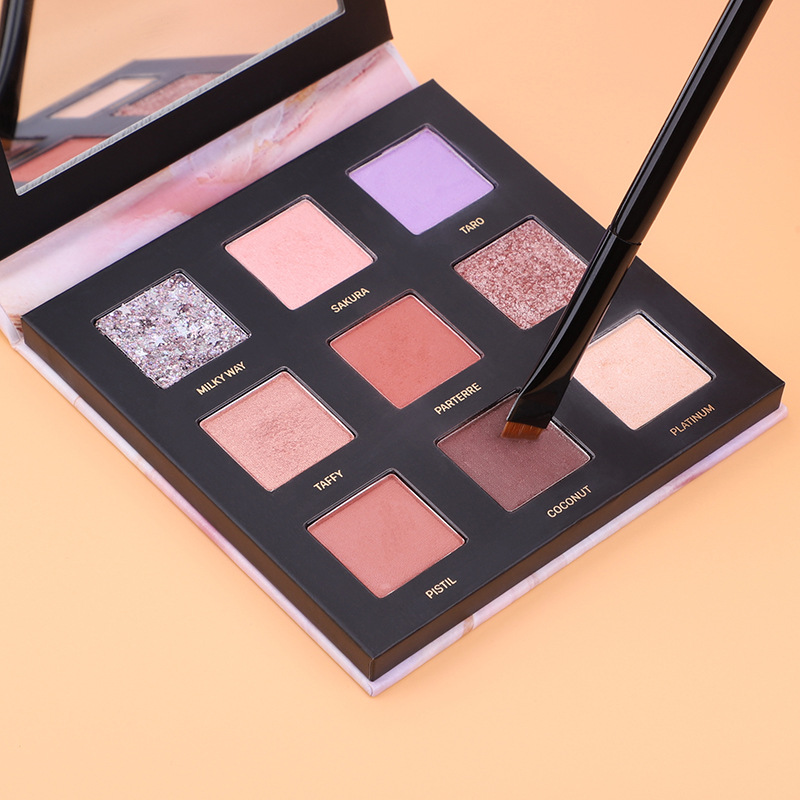 Hoja de pelo de cola de lobo amarillo cabeza plana cepillo delineador de ojos cepillo de cejas tamaño hoja mm grado sombra de ojos cepillo de maquillaje de pelo de animales cepillo