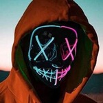 EL发光面具亚马逊外贸热销款式工厂直销搞怪万圣节发光面具