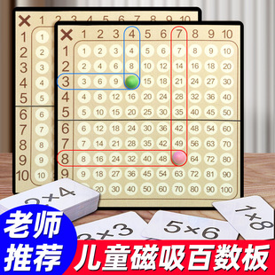 乘法百数板儿童数学计算学习板99乘法口诀表早教力1到100启蒙神器-阿里巴巴