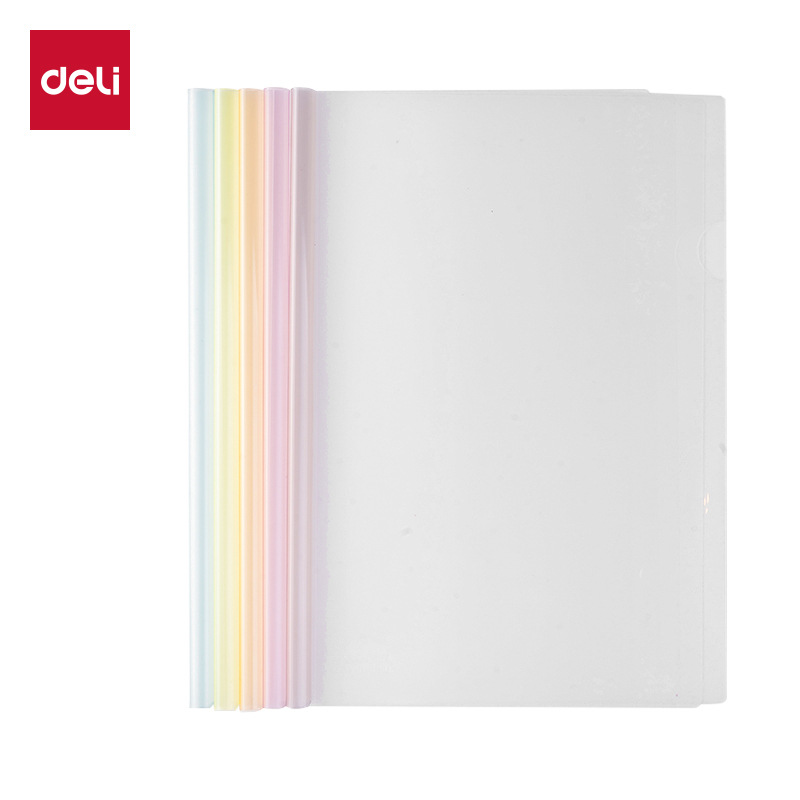 Deli 5850 abrazadera de extracción de gota de agua A4 carpeta de datos abrazadera de varilla de tracción carpeta de almacenamiento de libro 10 8 mm de ancho